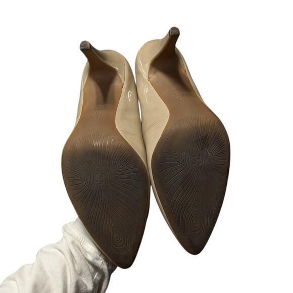 Franco Sarto Howie Patent Leather Heels Pumps Pointed Toe Womens 10 Corpcore - Picture 5 of 8